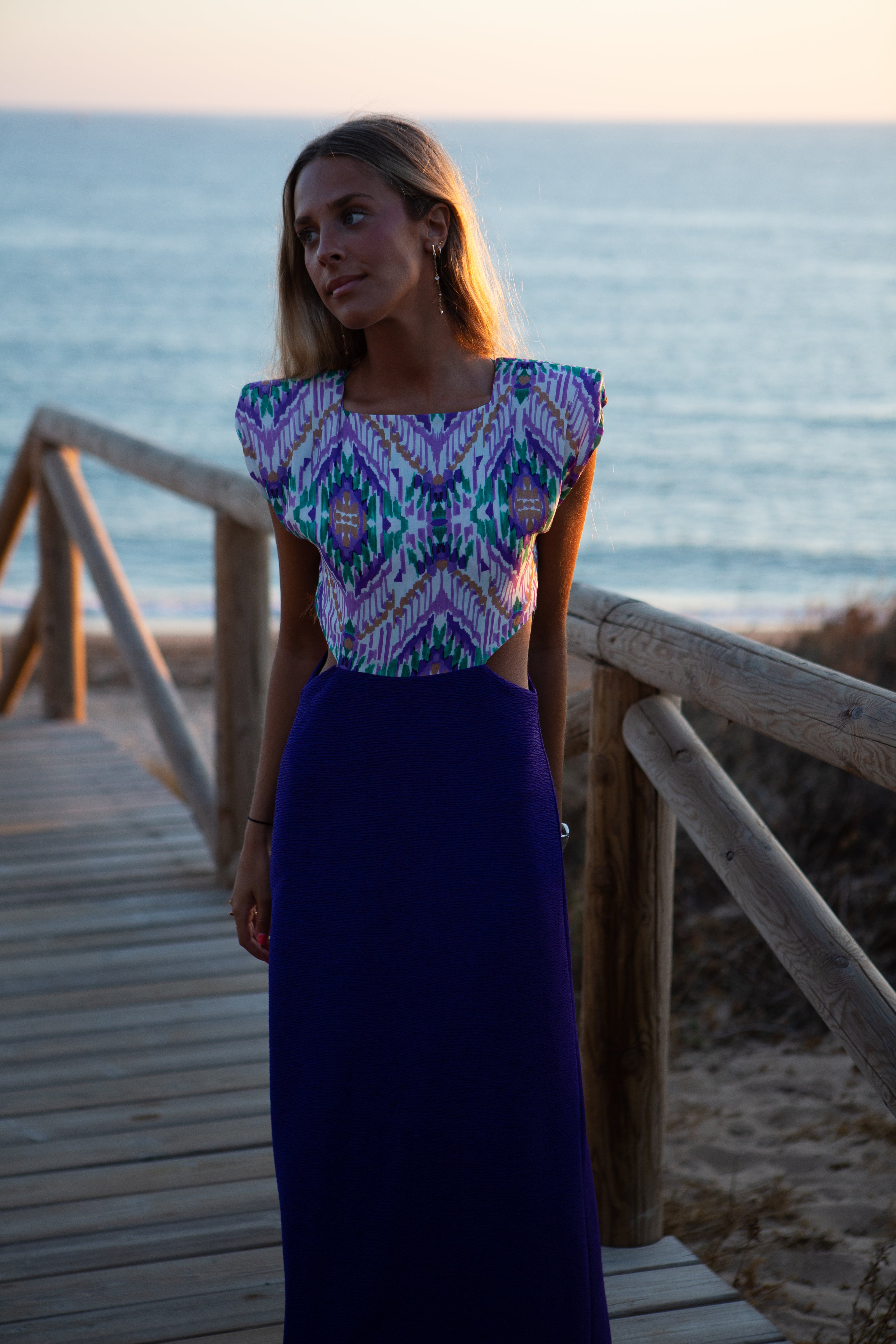 Vestido Grape cutout