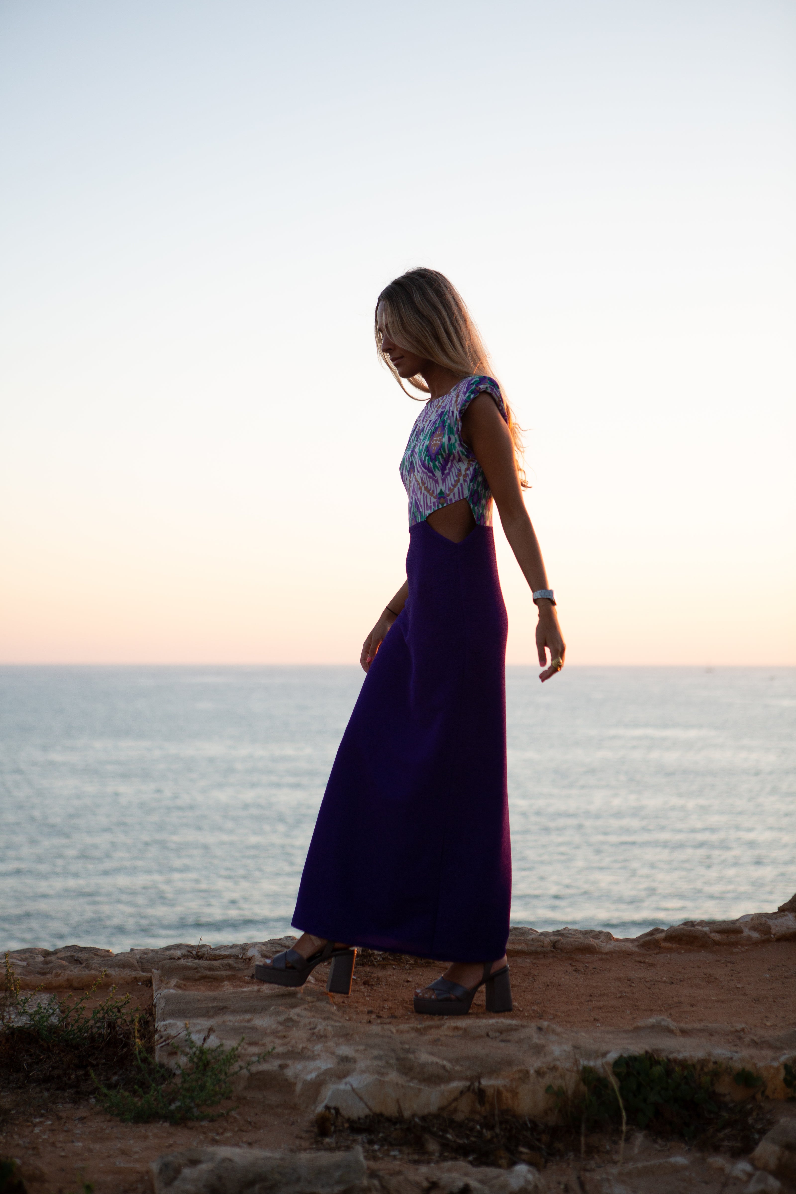 Vestido Grape cutout
