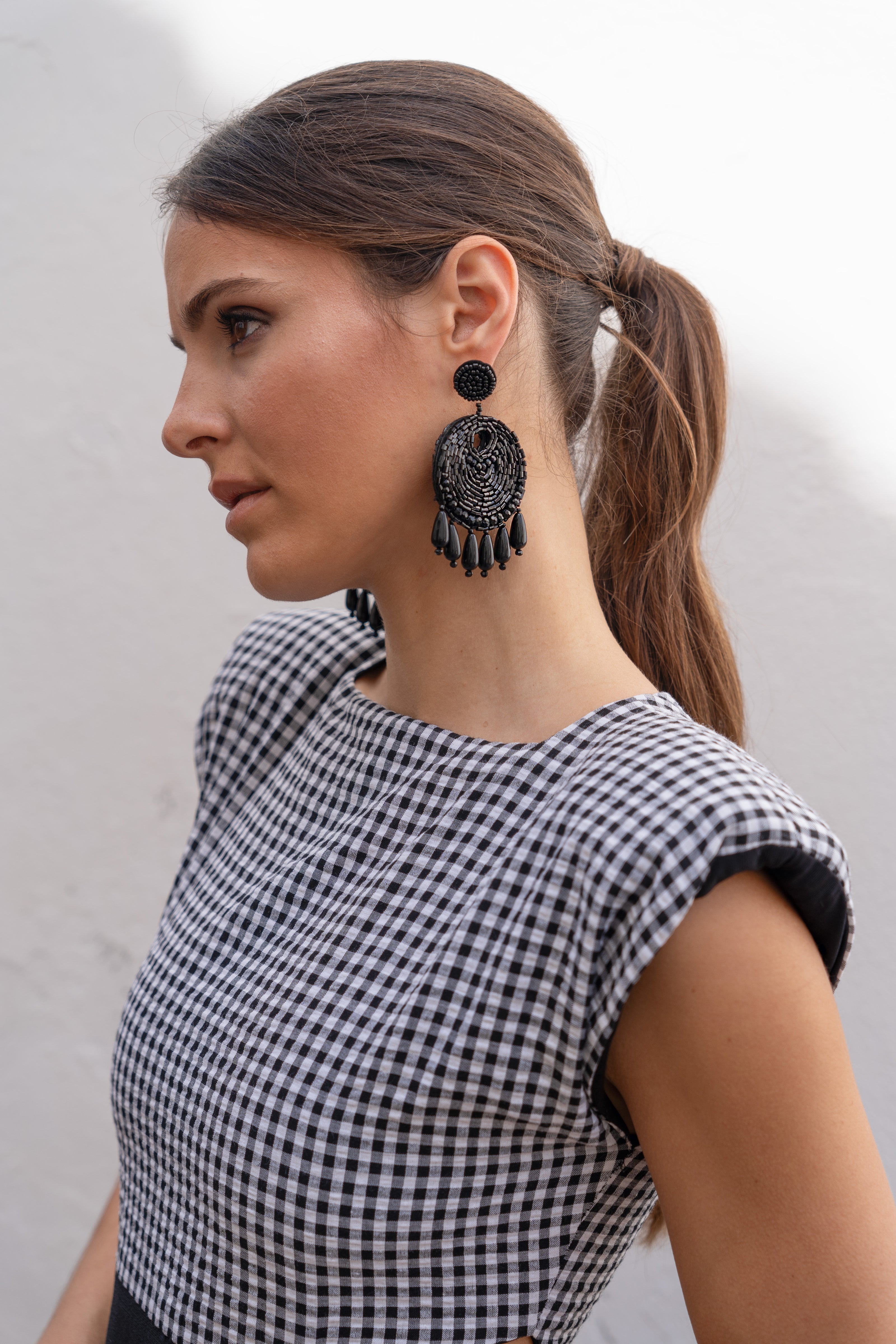 Vestido Cutout Linen Vichy