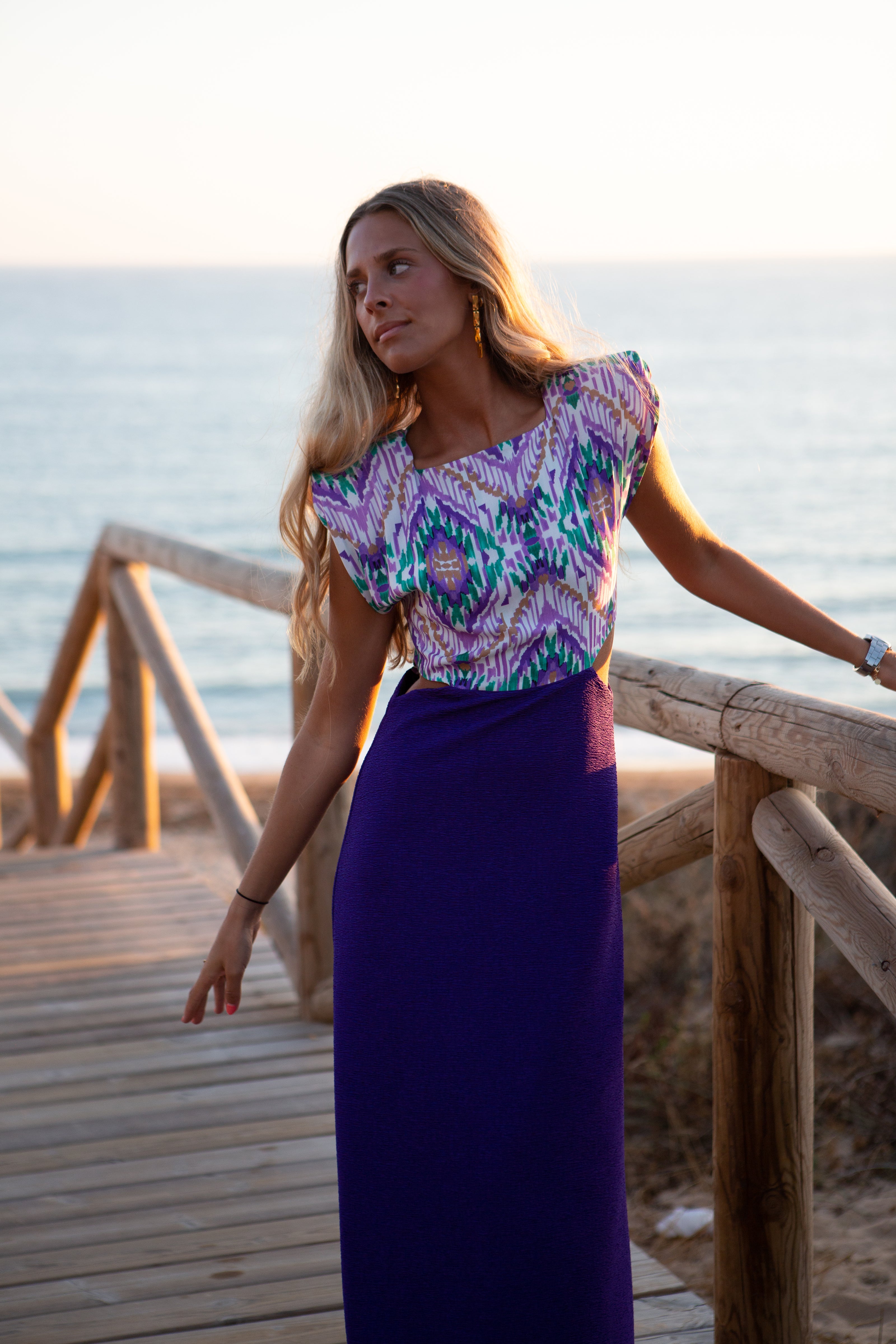 Vestido Grape cutout