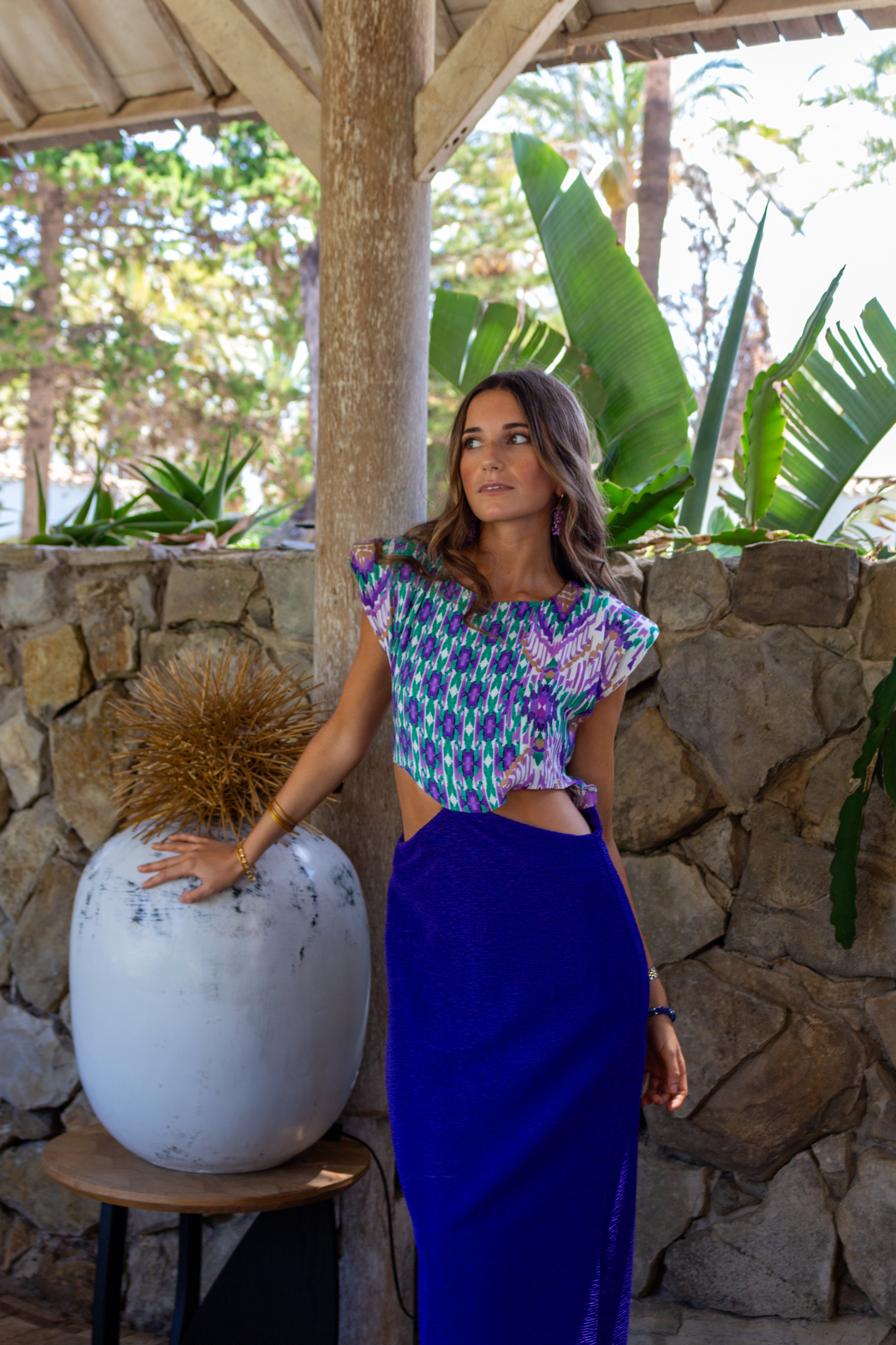 Vestido Grape cutout