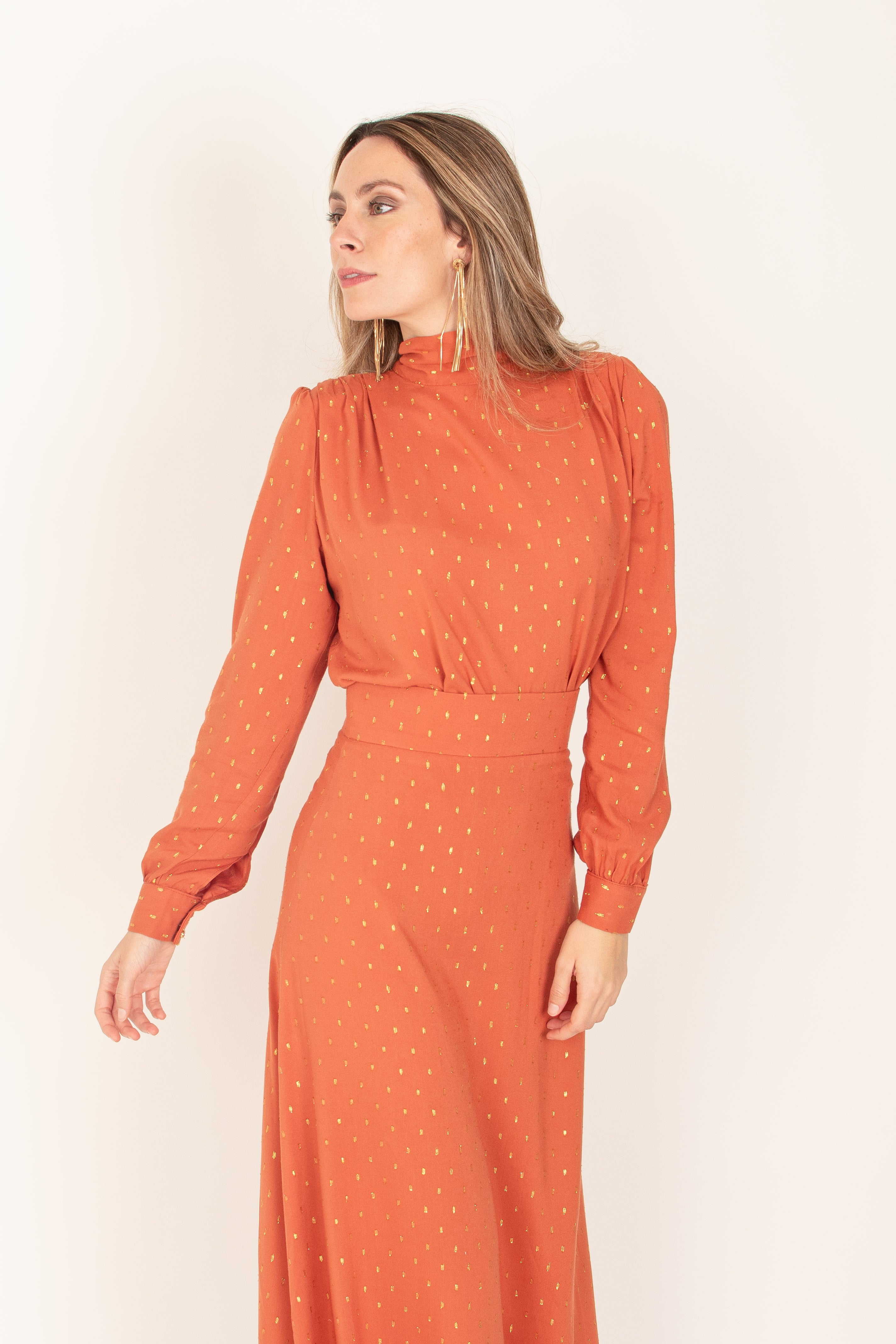 Falda Gleam Terracota