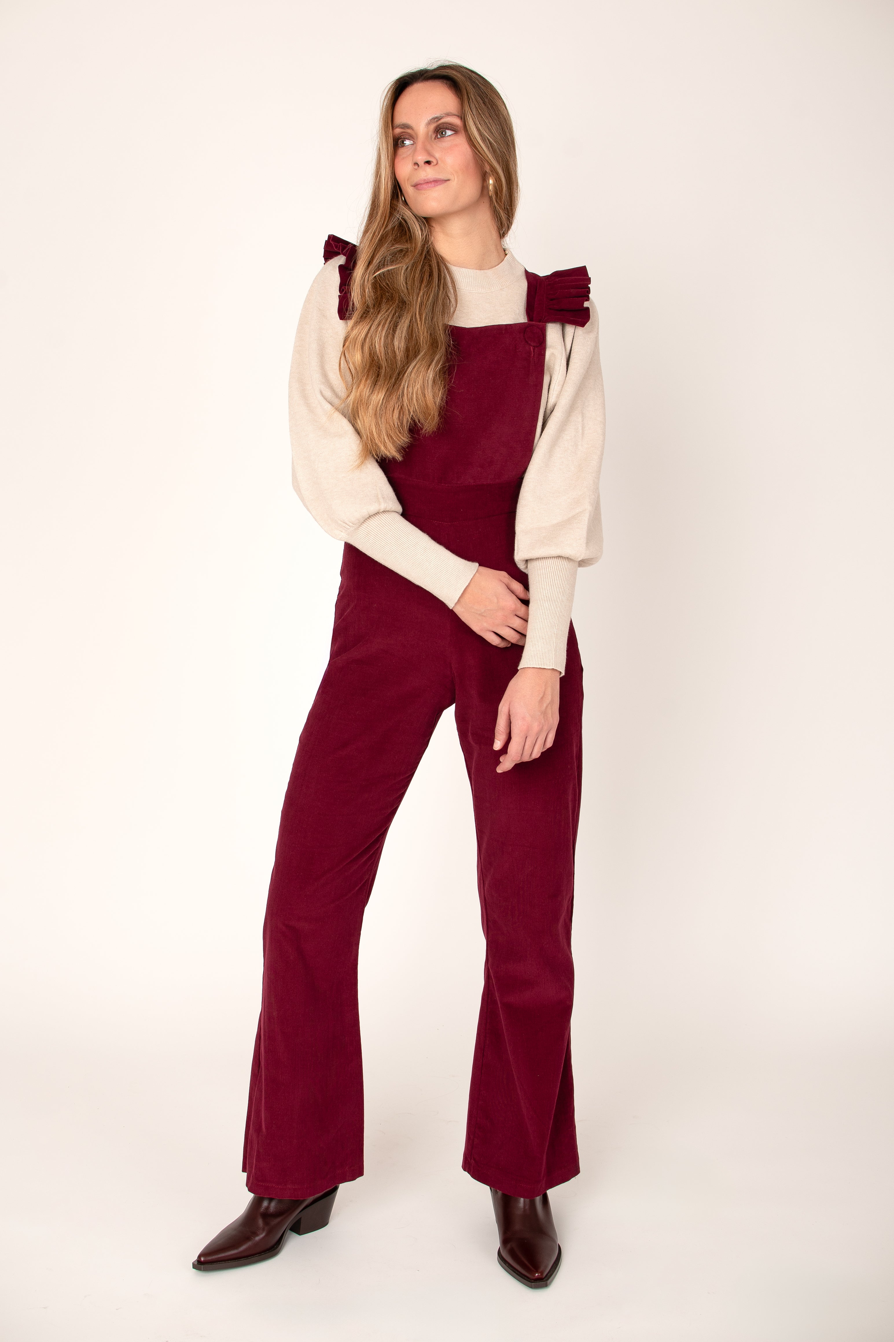 Executive Corduroy Burdeos