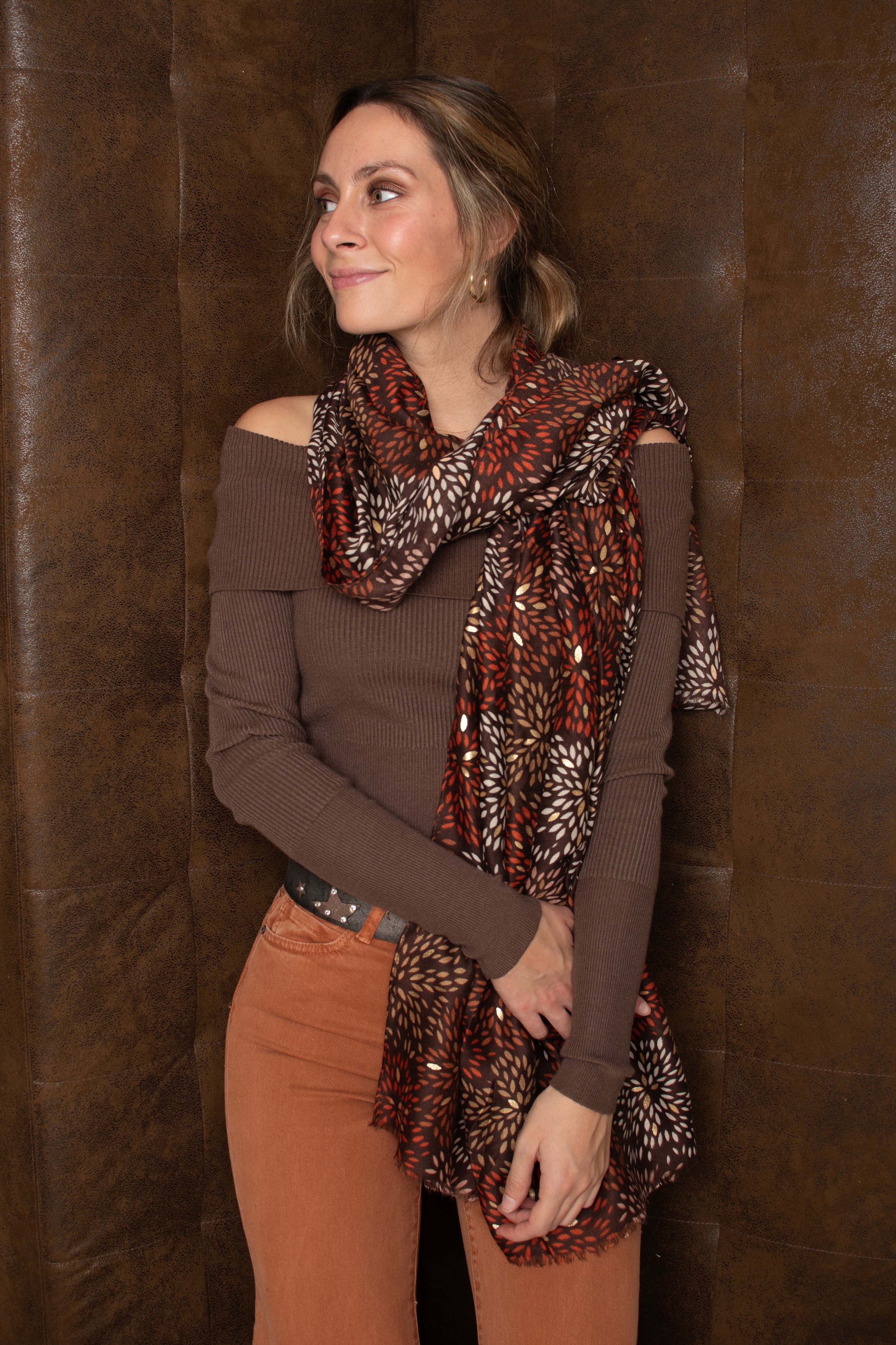 Pañuelo Glitter leaves