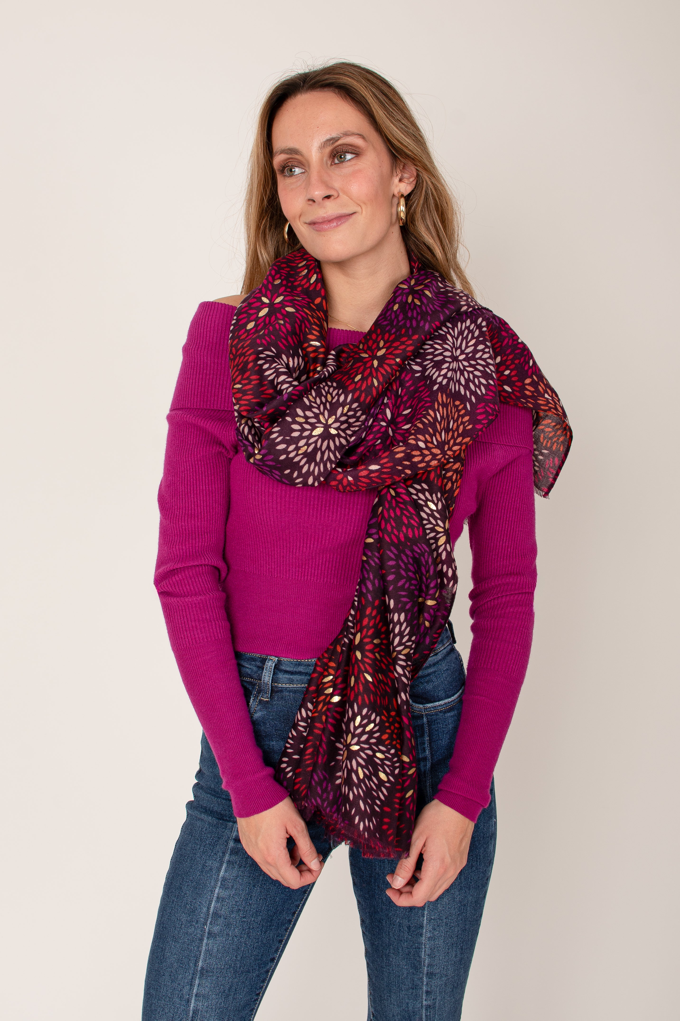 Pañuelo Glitter leaves