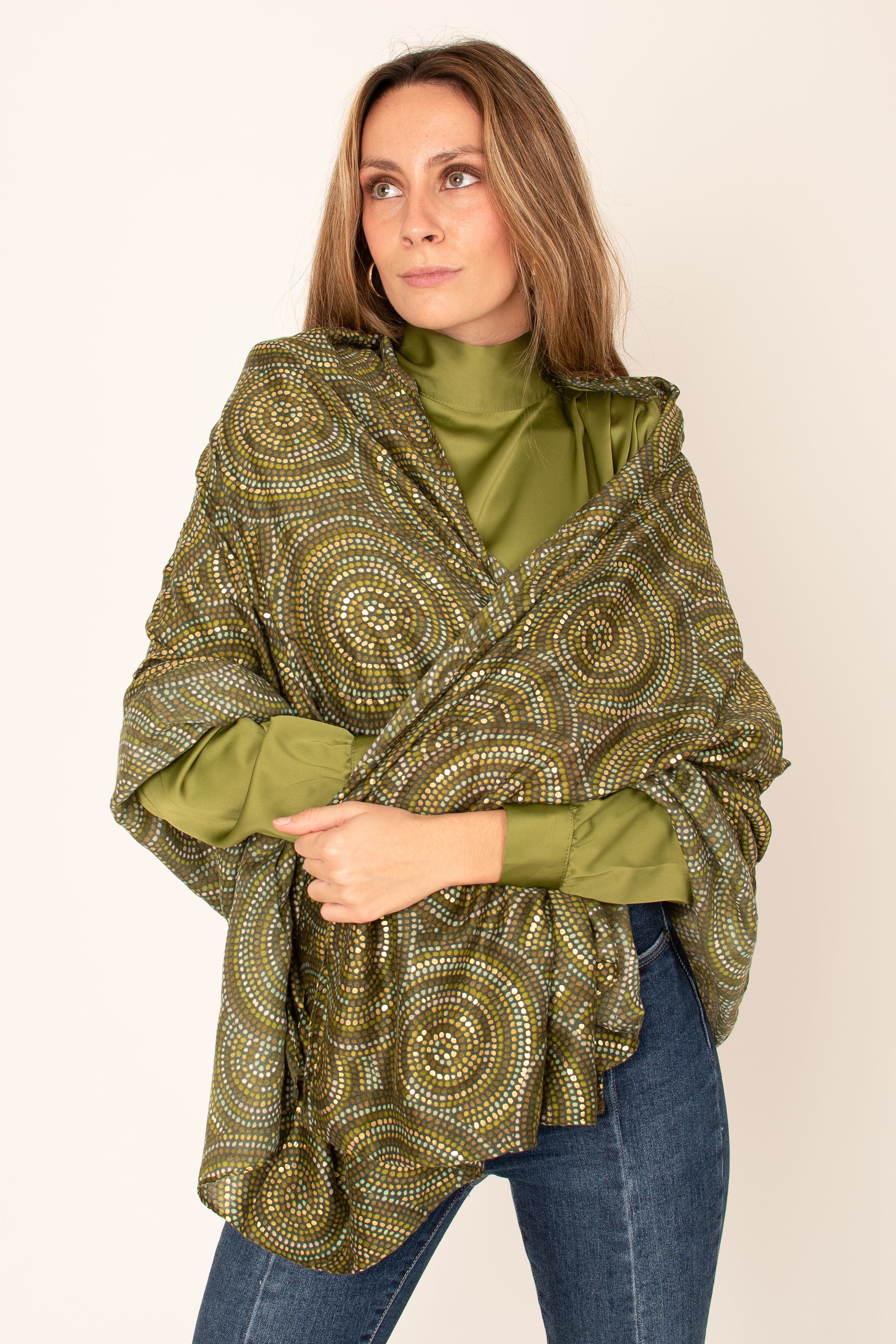 Écharpe rétro à paillettes 