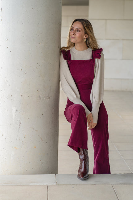 Executive Corduroy Burdeos