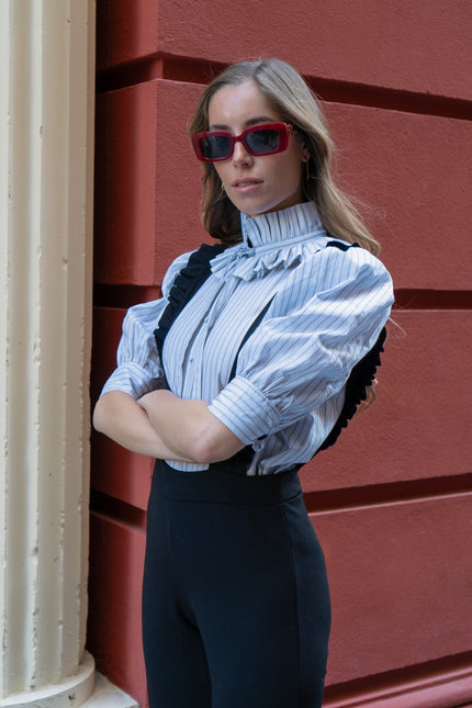 Striped Grey Blouse