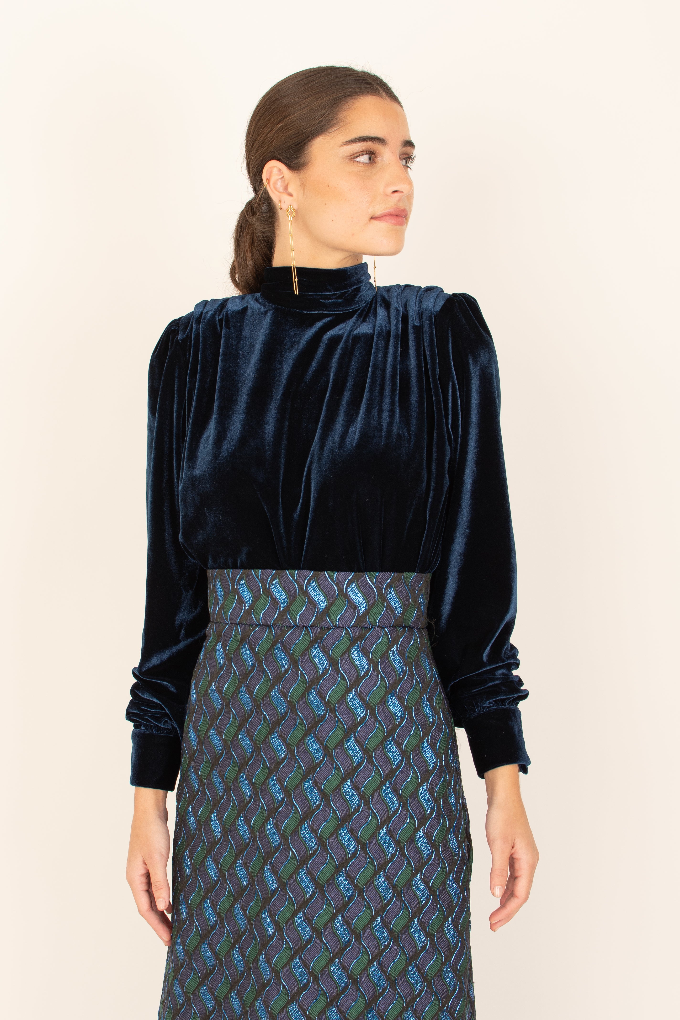 Velvet Marine Blouse