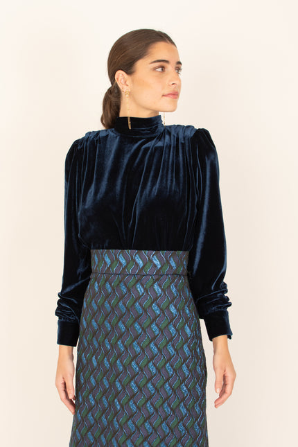 Velvet Marine Blouse