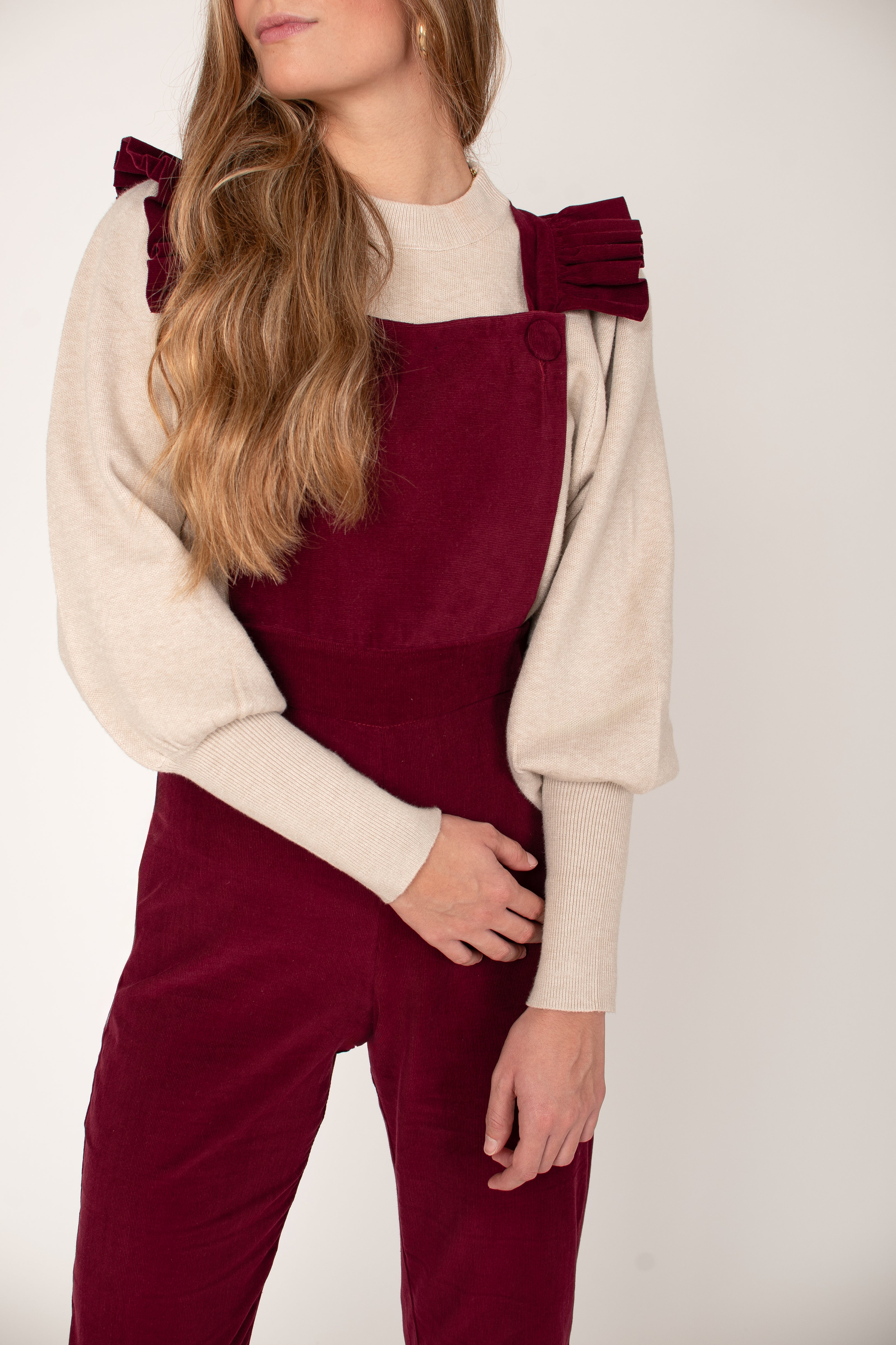 Executive Corduroy Burdeos