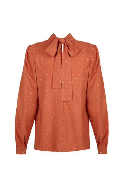 Gleam Terracotta Blouse 