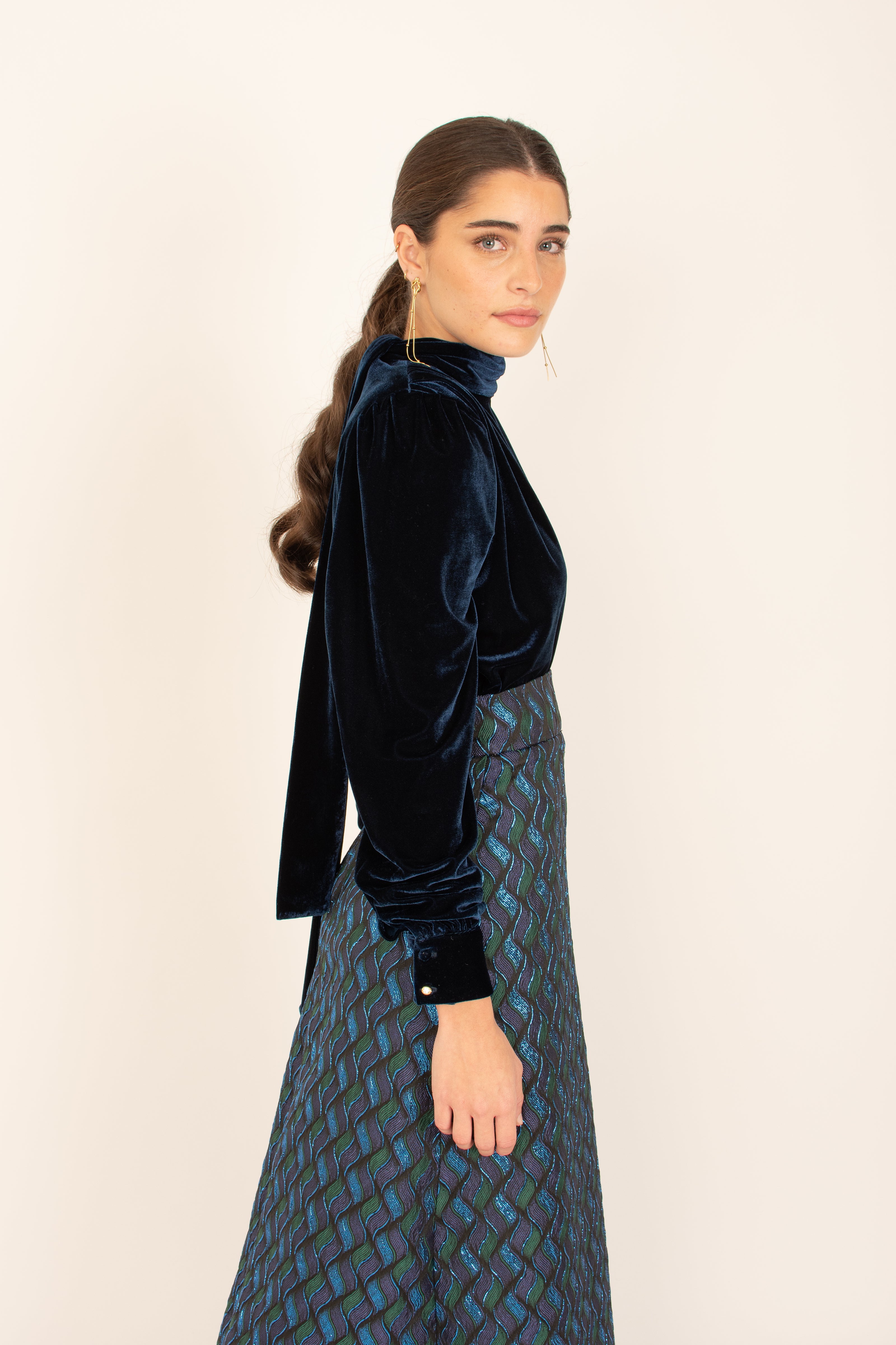 Velvet Marine Blouse