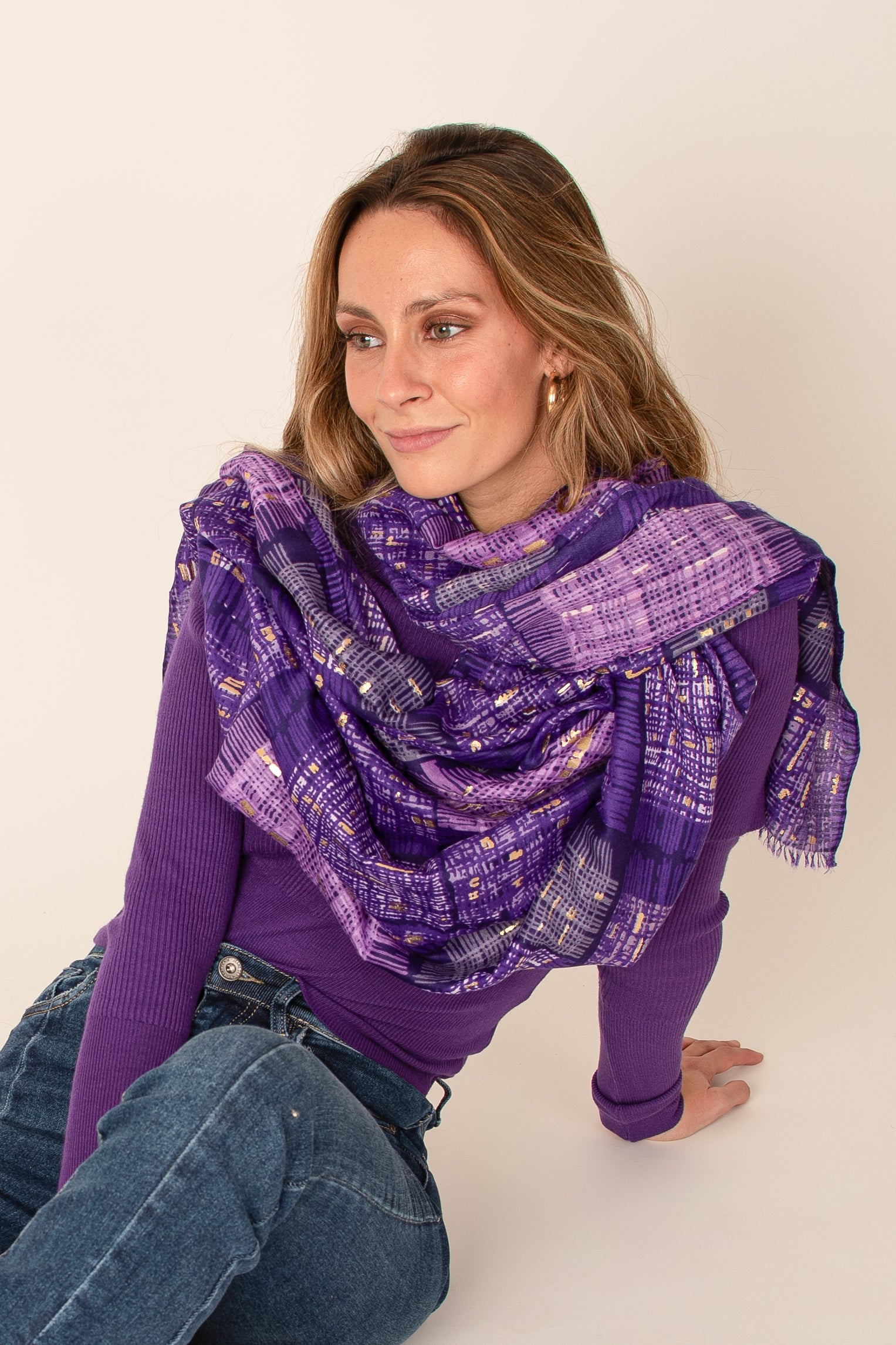 Écharpe Carrés Glitter 