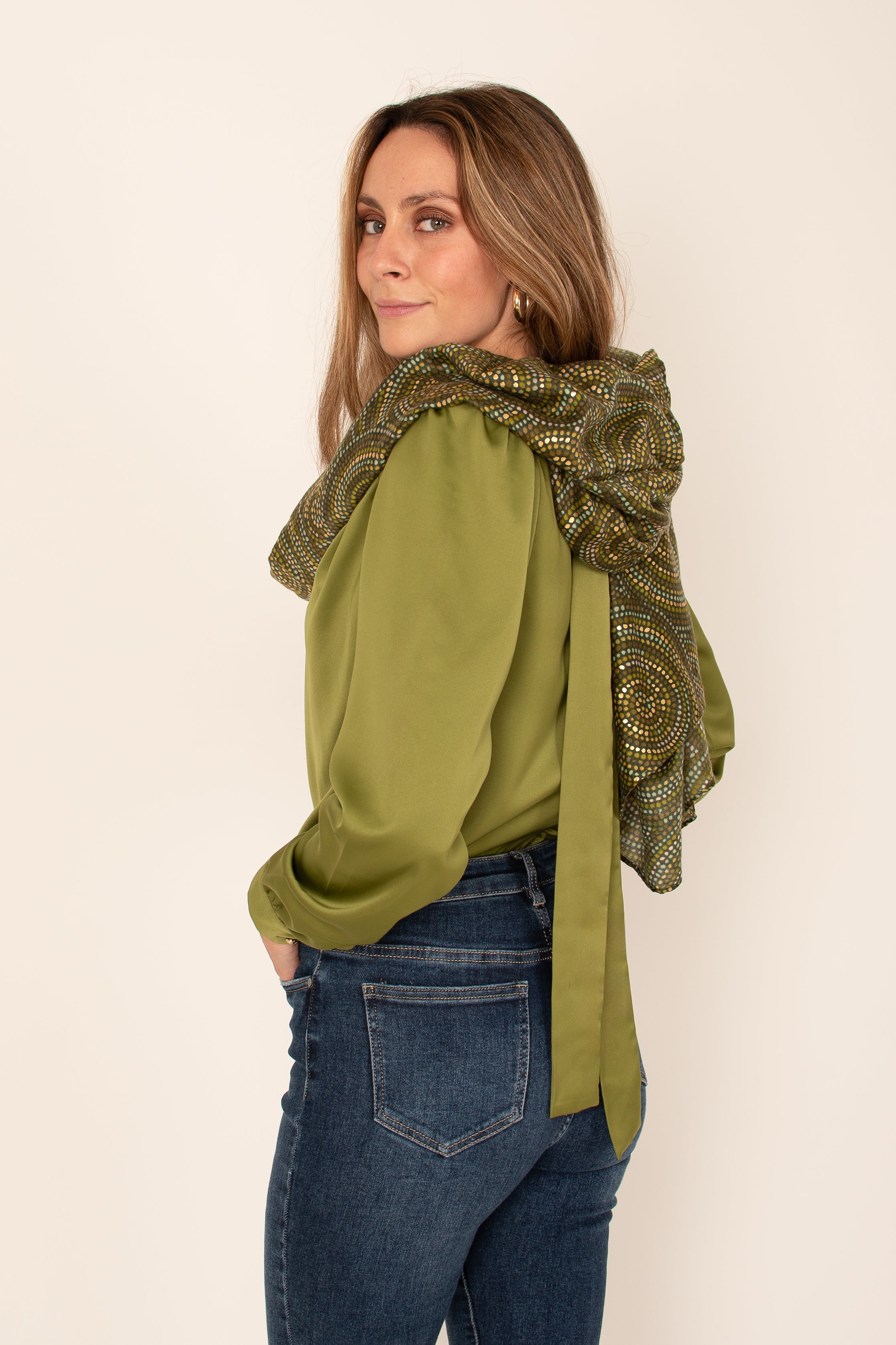 Écharpe rétro à paillettes 