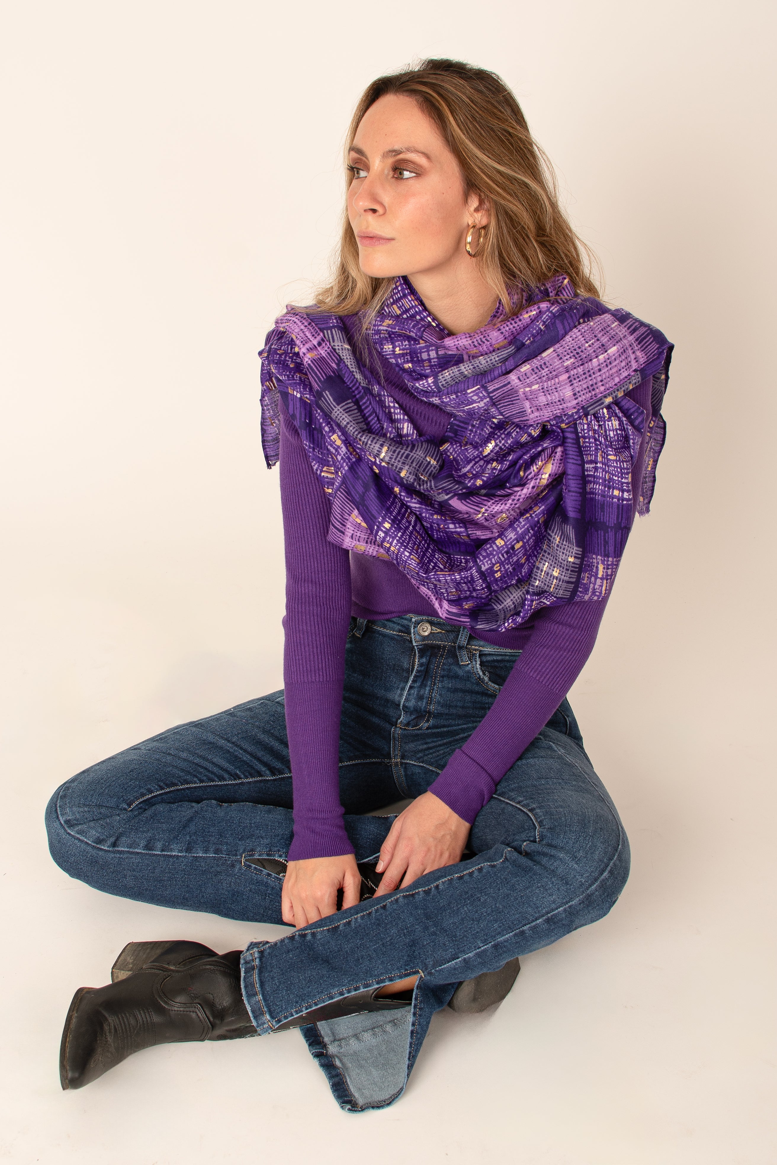 Écharpe Carrés Glitter 