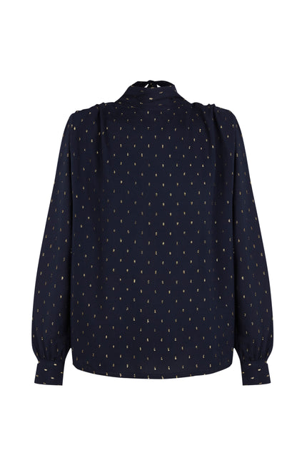 Gleam Navy Blouse