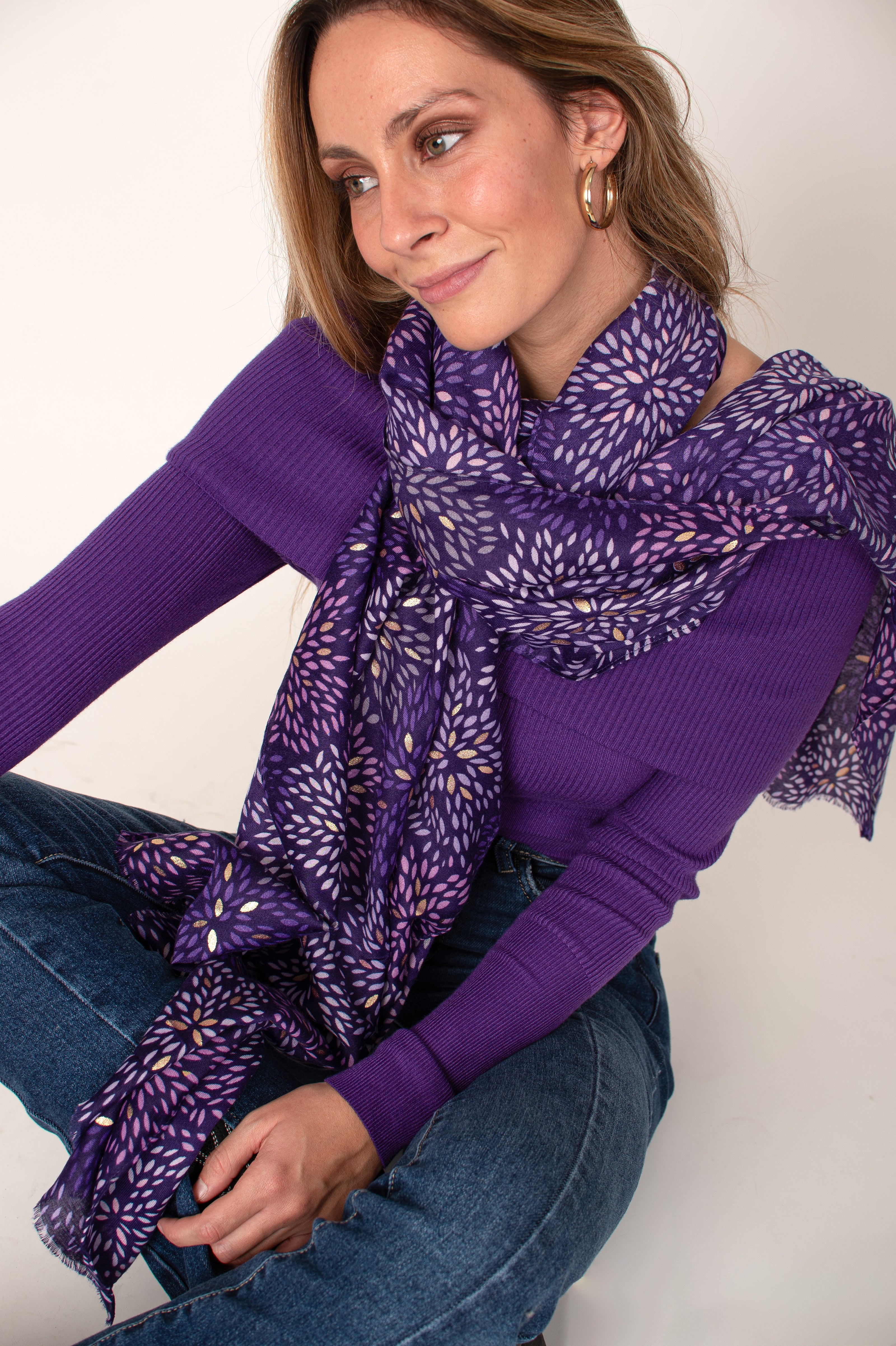 Pañuelo Glitter leaves