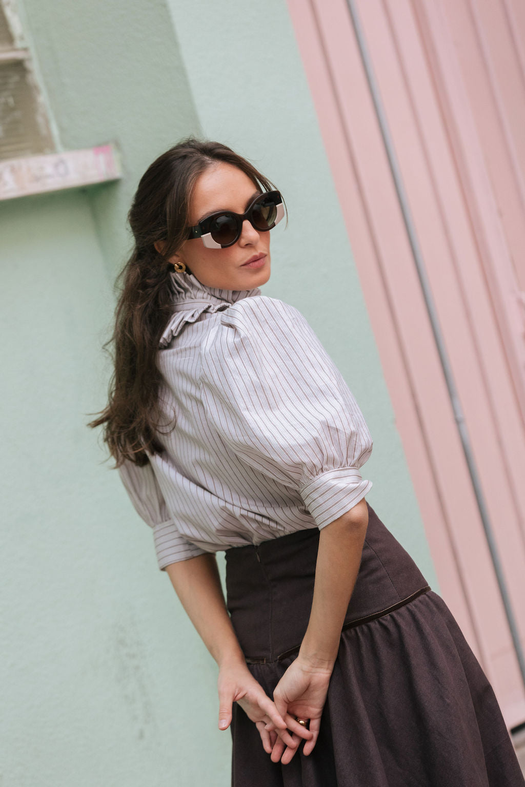 Striped Chocolat Blouse