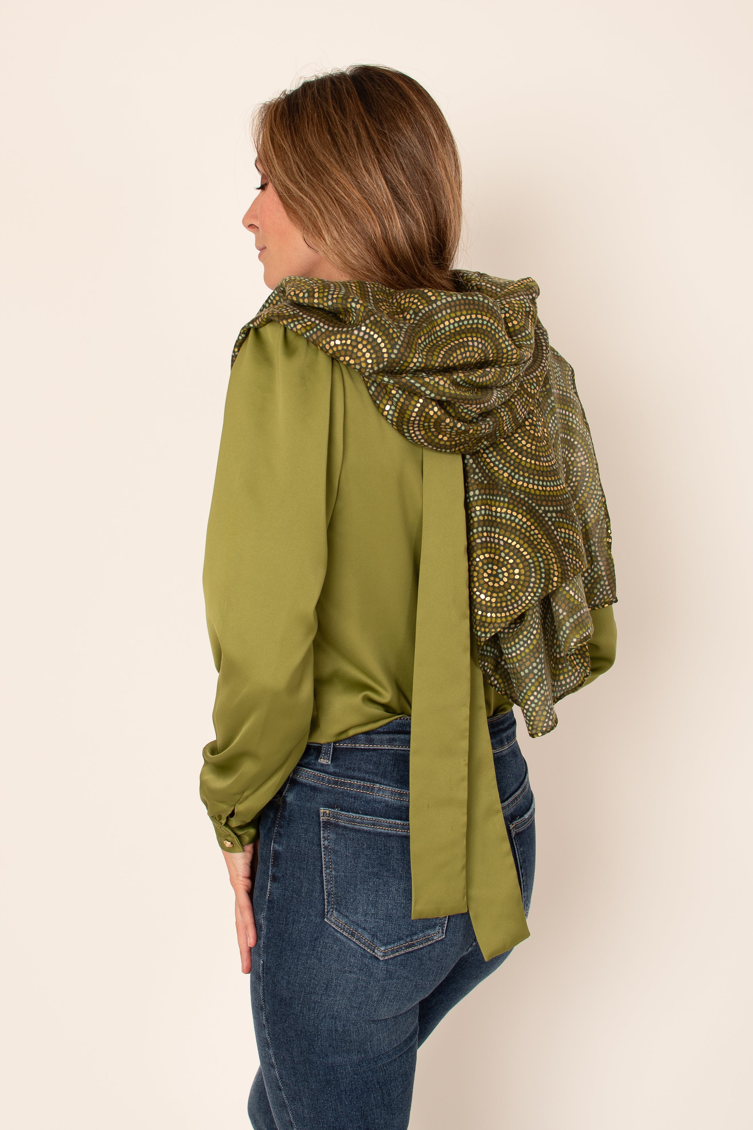 Écharpe rétro à paillettes 