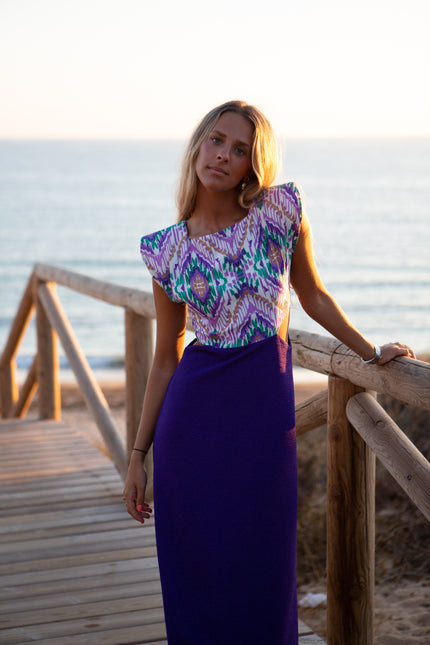 Grape cutout dress