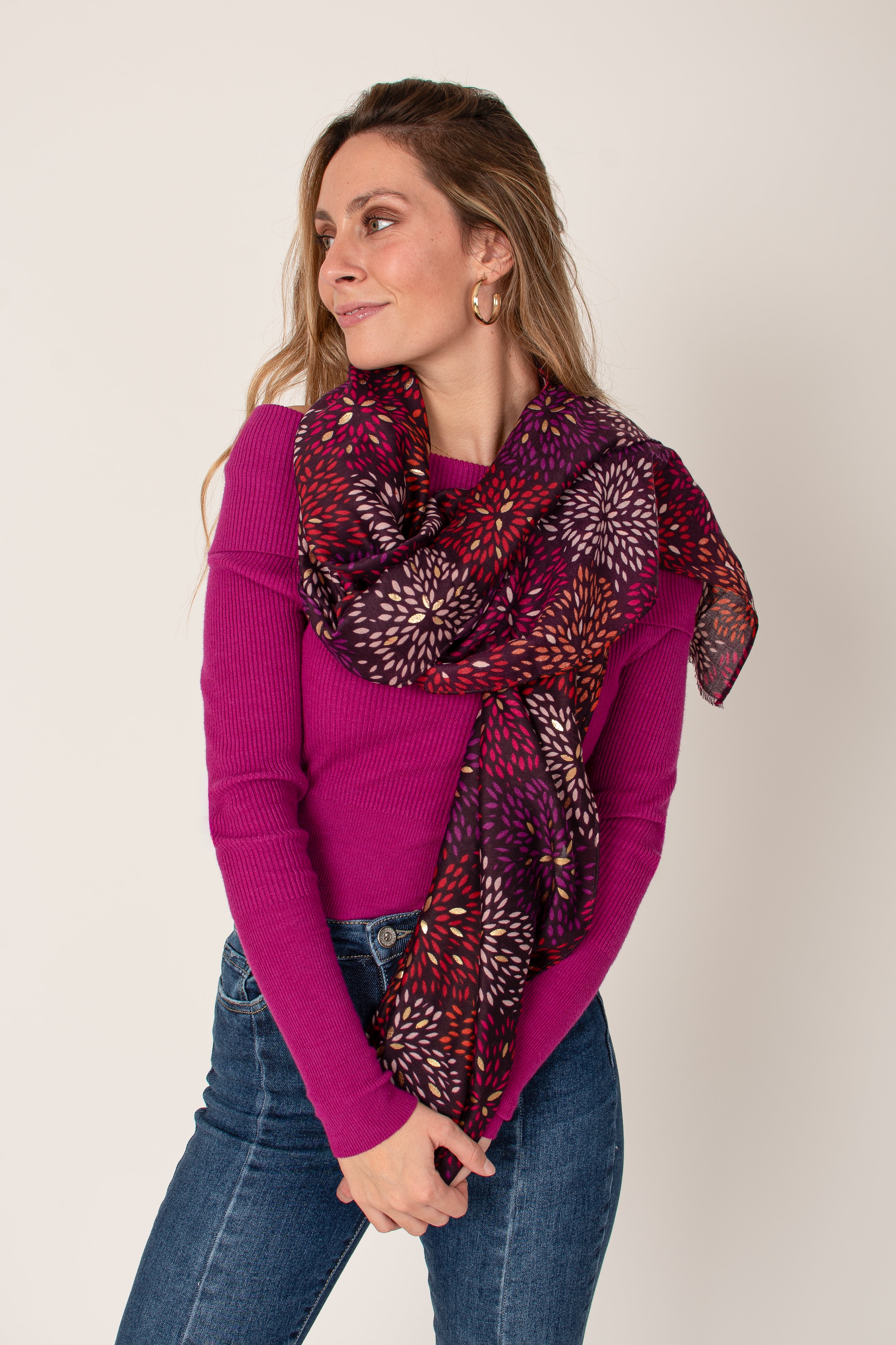 Pañuelo Glitter leaves