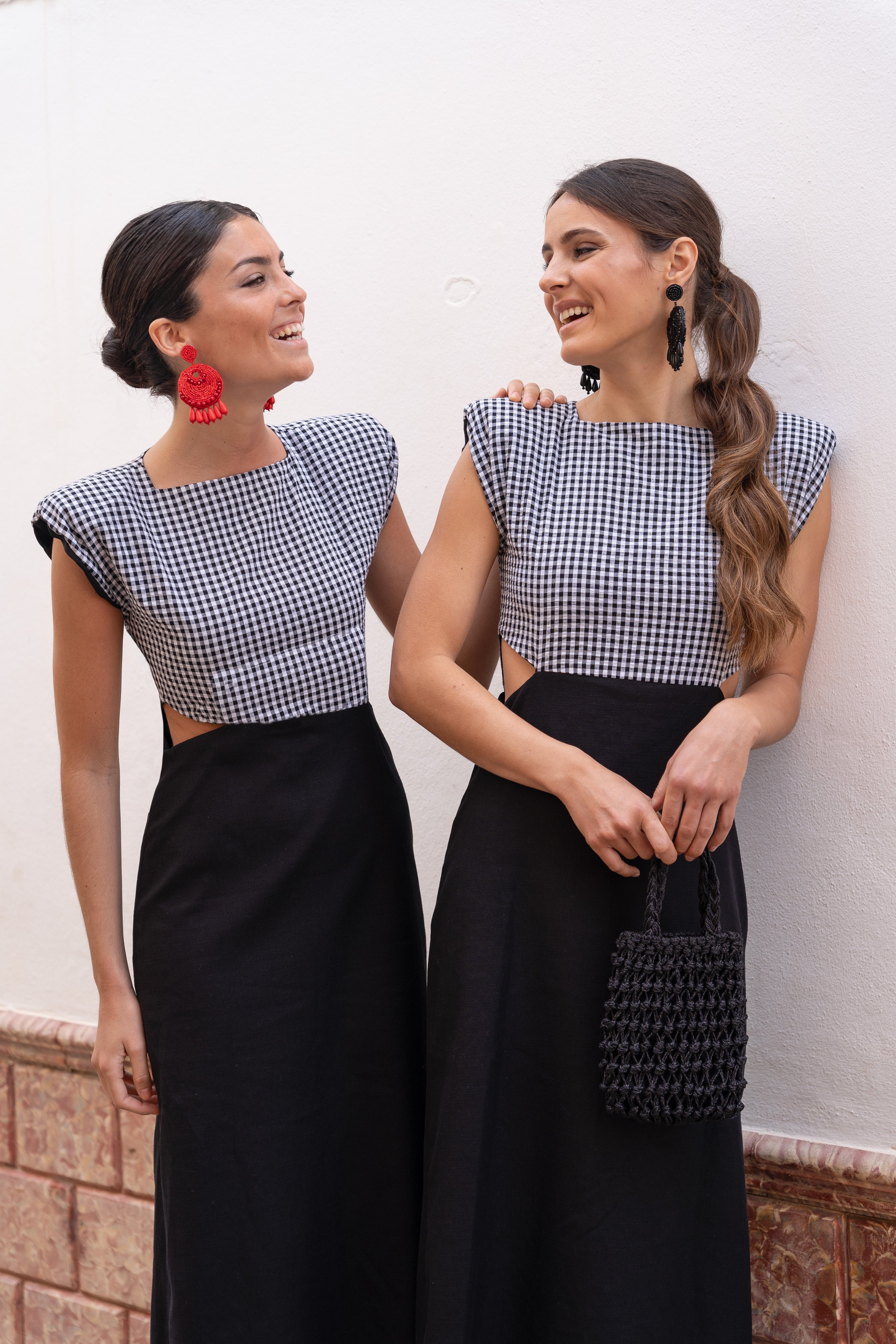 Robe Vichy en Lin ouvertures