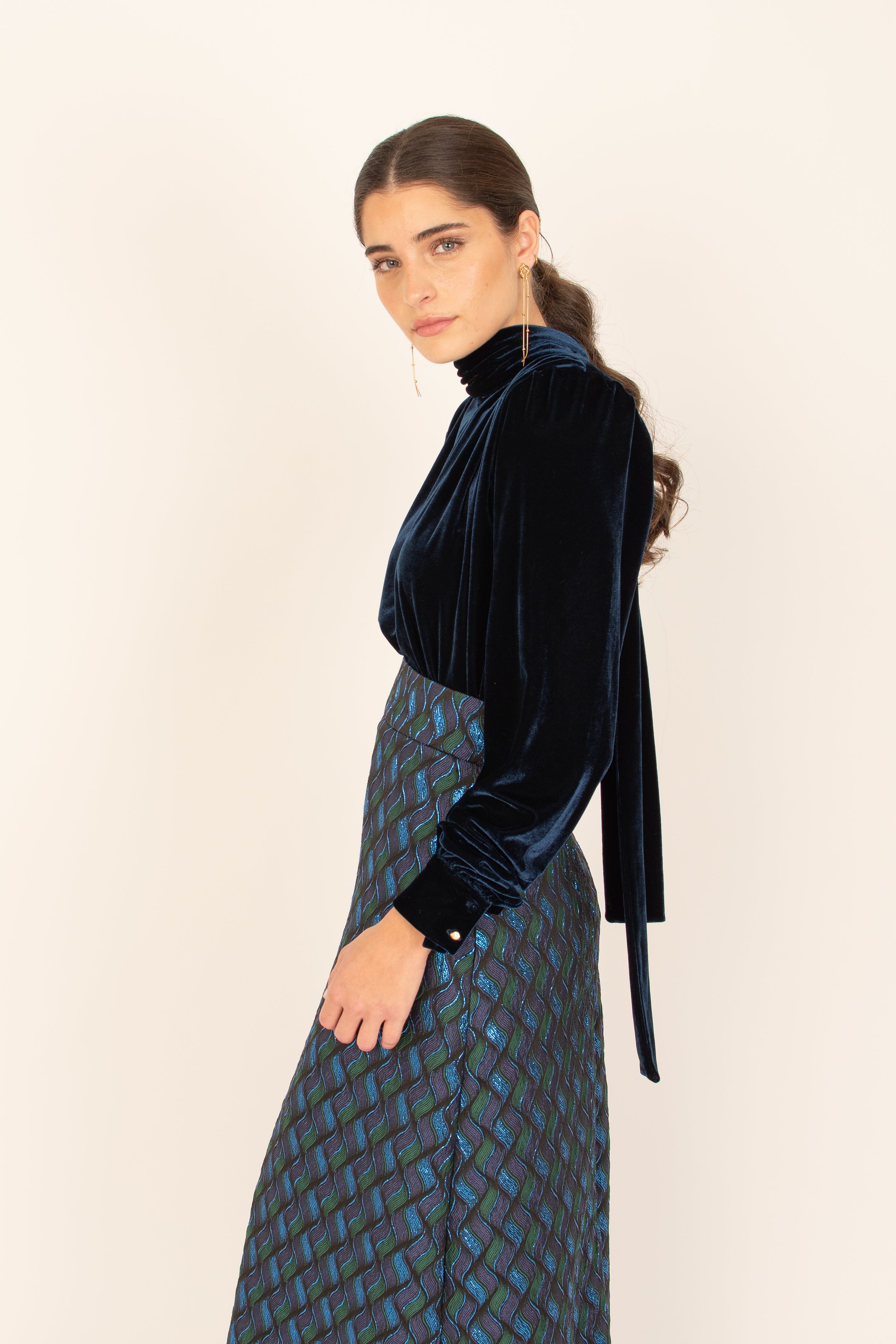 Velvet Marine Blouse