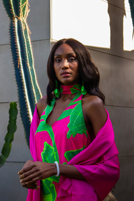 Intense Fuchsia Silk Scarf