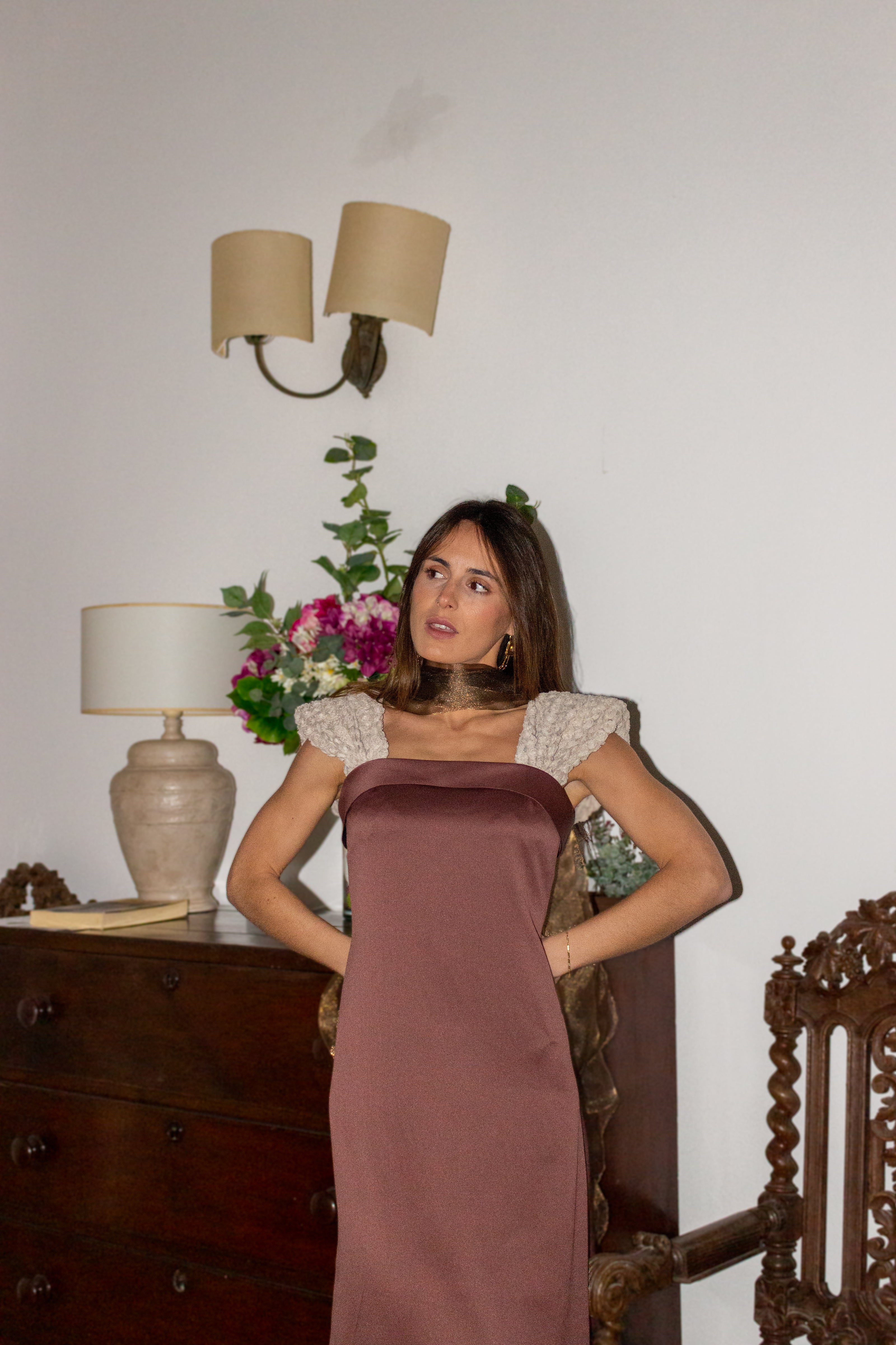 Vestido Abril Marrón