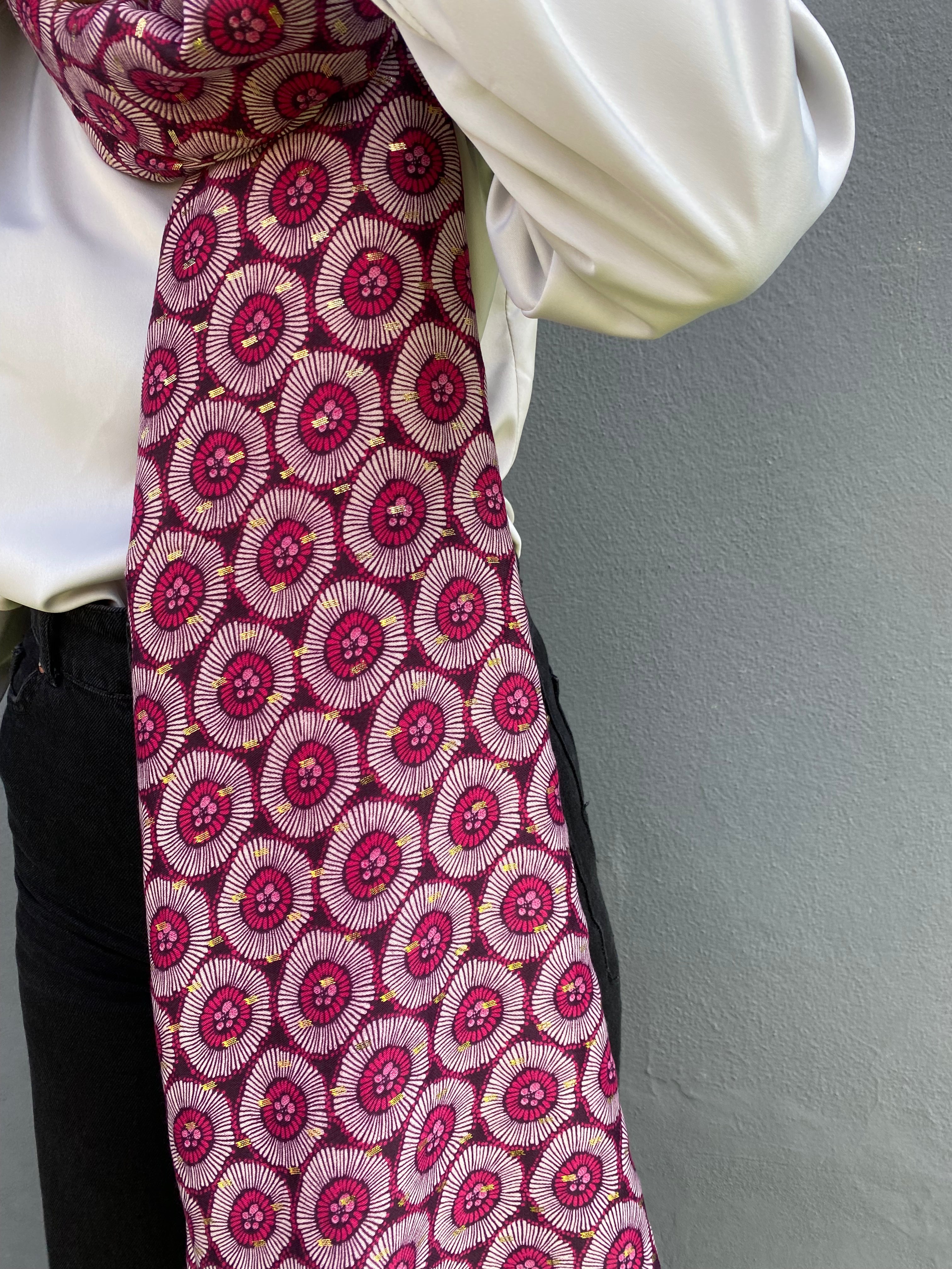 Foulard fleurs pailletées (différentes couleurs)