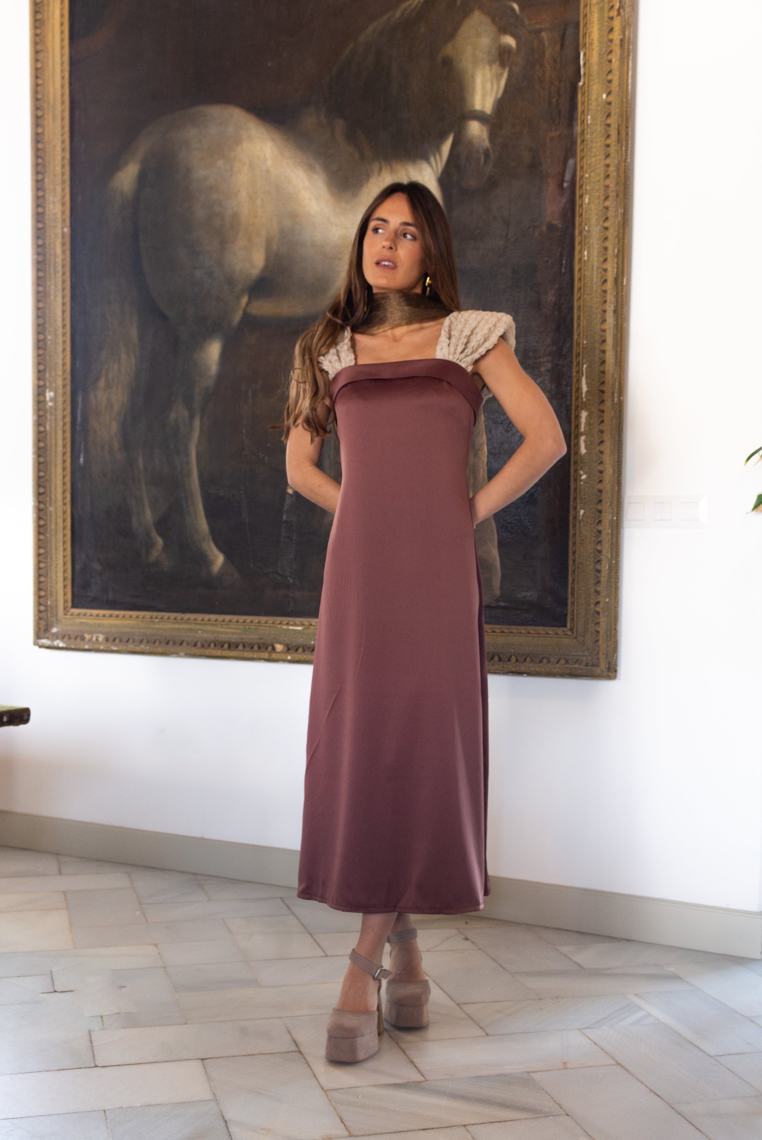 Vestido Abril Marrón