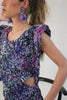 Vestido bubble cutout hombreras