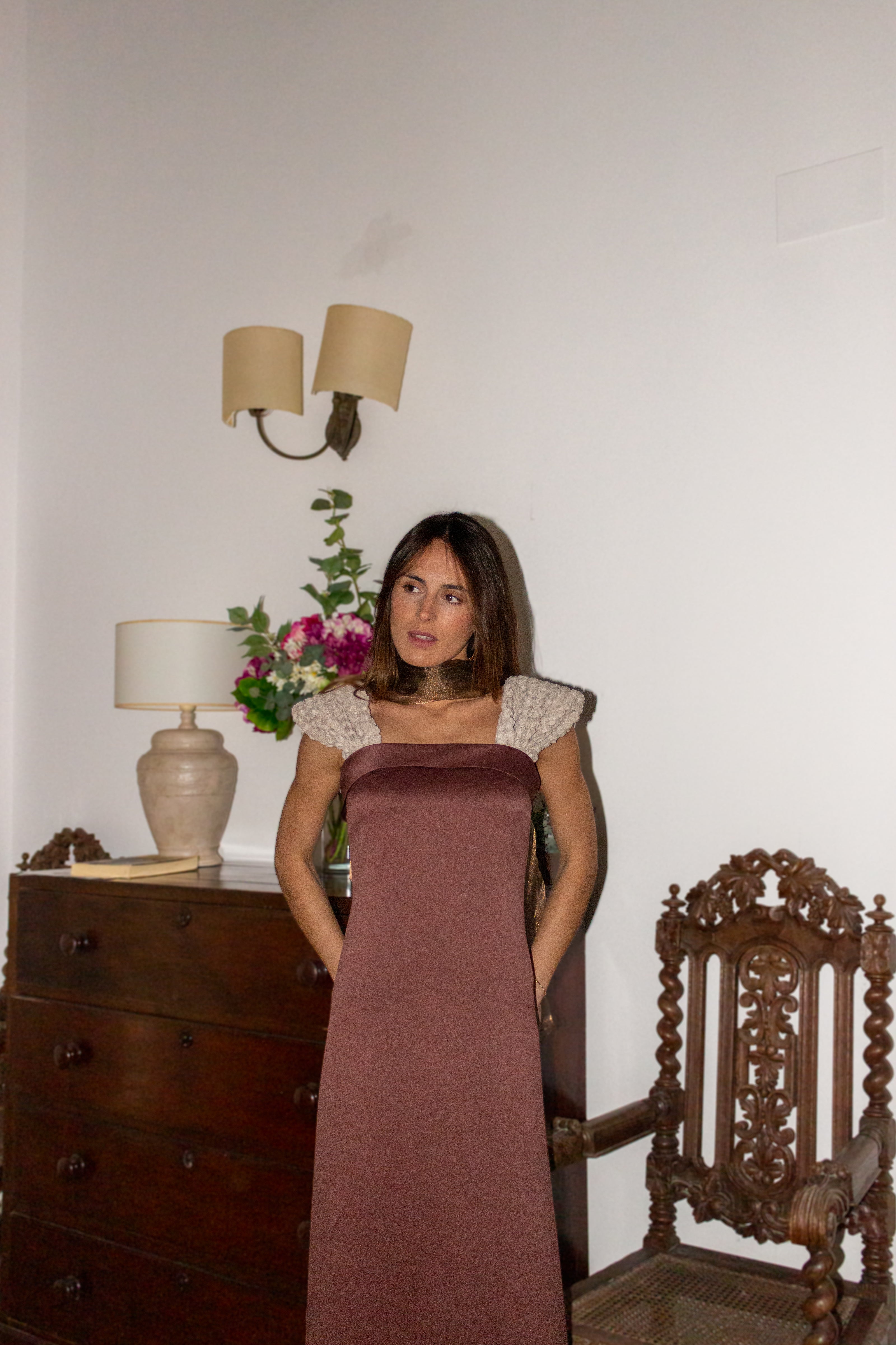 Vestido Abril Marrón