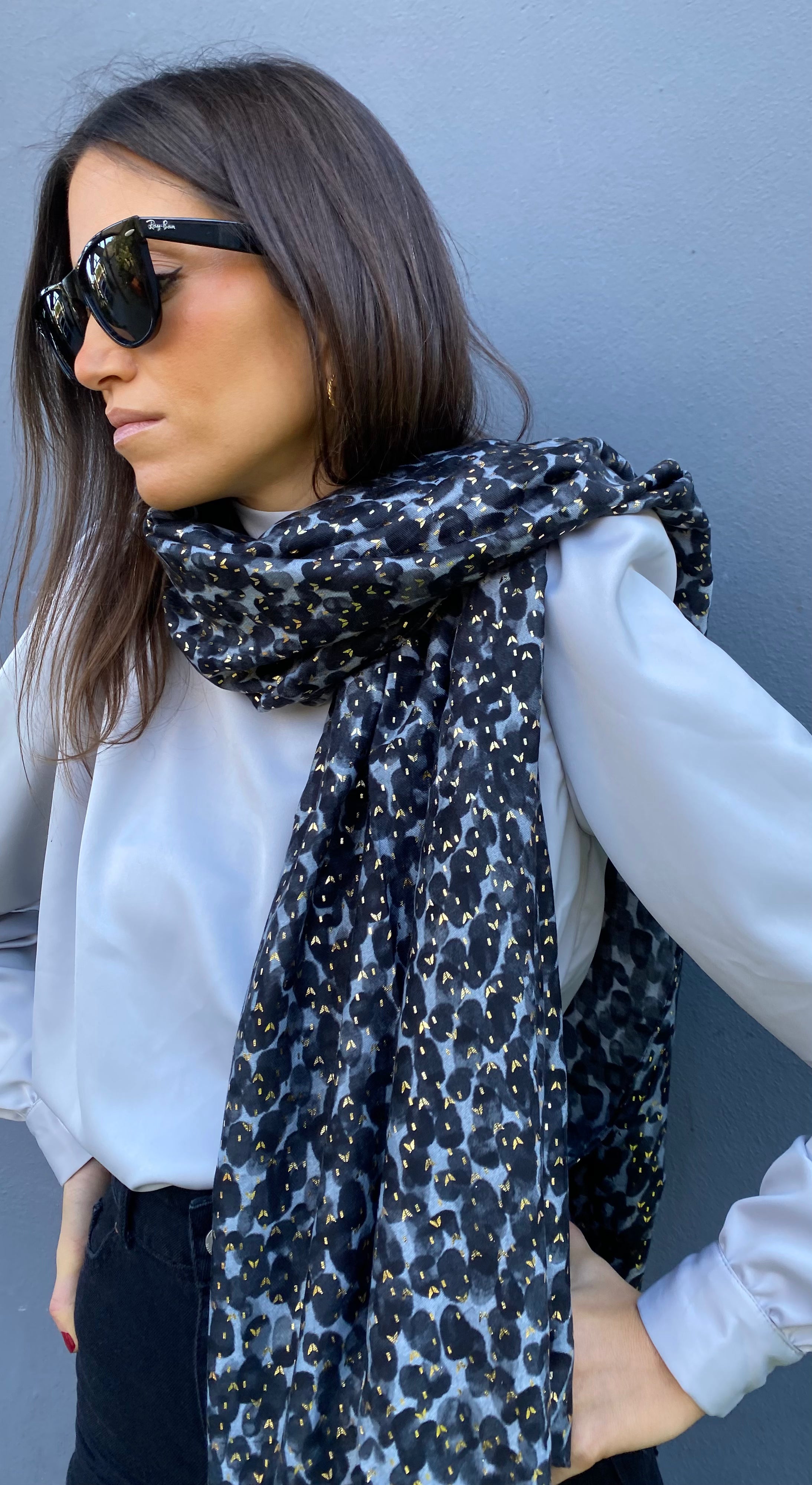 Glitter drops scarf (various colors)